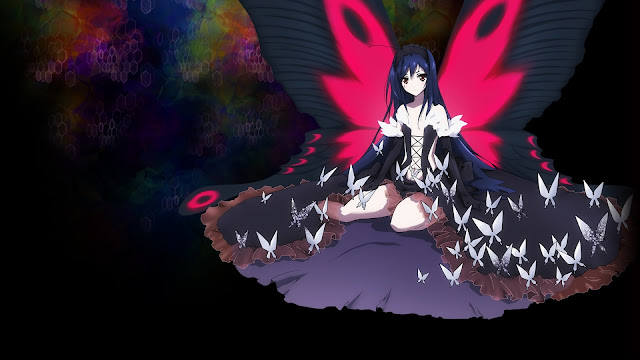   Accel World Kuroyukihime butterfly wings girl female anime hd wallpaper desktop pc background