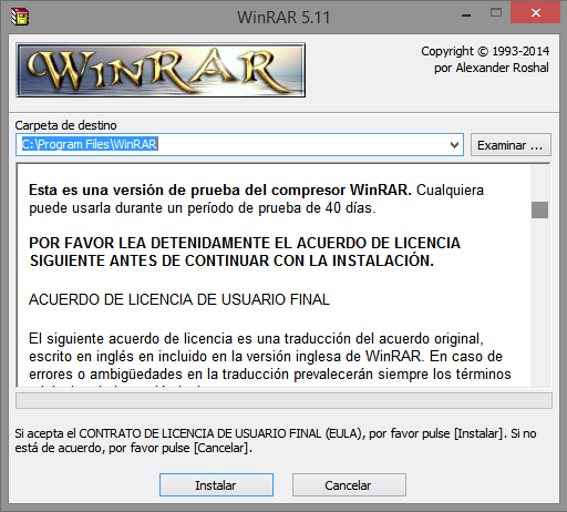 WinRAR v5.11 Final [Español] [Full] MG - Descargar Gratis