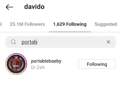 Portable rejoices as OBO follows him back on Instagram