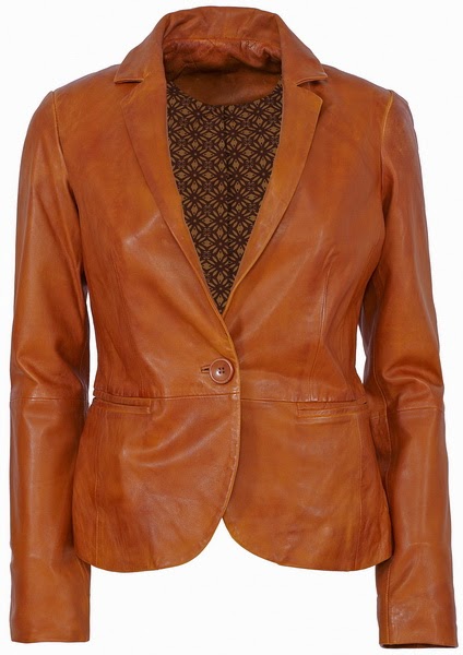 women's brown leather jacket