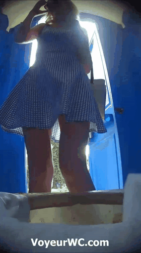 Real hidden camera installed in a dry closet in a beach, pissing and pooping (Bio Toilet 2021_11)