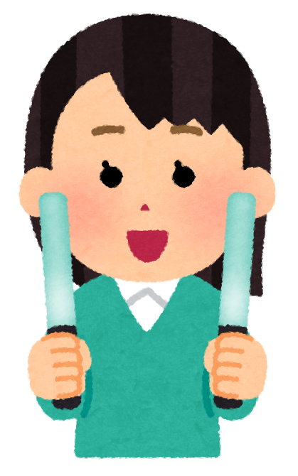 いろいろなペンライトを持つ人のイラスト 女性 かわいいフリー素材集 いらすとや