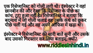 रिसेप्शनिस्ट - Jasoosi Paheliyan Image बWith Answers