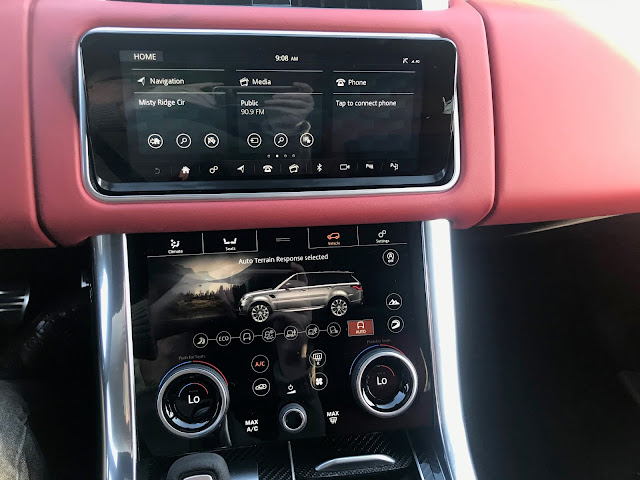 Infotainment and HVAC in 2019 Range Rover Sport HST MHEV