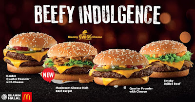 Mushroom Cheese Melt Beef Burger mcdonalds