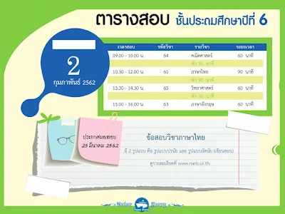 เตรียมพร้อม ONETมาดูตารางสอบโอเน็ต 2561 และมาดาวน์โหลดข้อสอบโอเน็ตพร้อมเฉลย 4 ปีล่าสุด