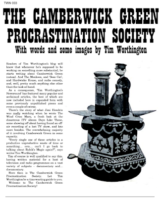 Back cover of The Camberwick Green Procrastination Society by Tim Worthington