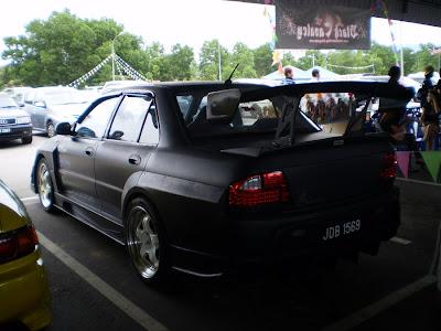 Matte Black Wira Sedan wide body Evo body kit