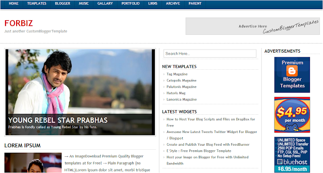 Forbiz Wordpress and Blogger Theme Template