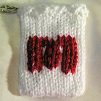 Knitted M, Monogrammed M, gift card holder