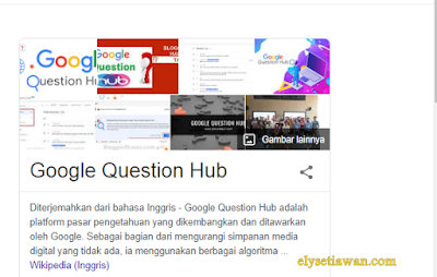 google question hub tempat bahan menulis blog