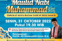 Peringatan Maulid Nabi Muhammad SAW Tingkat Kota Batam Digelar di Halaman Masjid Baitud Da'wah 