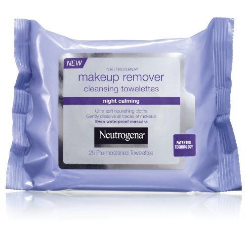 Neutrogena Makeup Remover Cleasing Towelettes, Night Calming, 25 Count (Pack of 2)