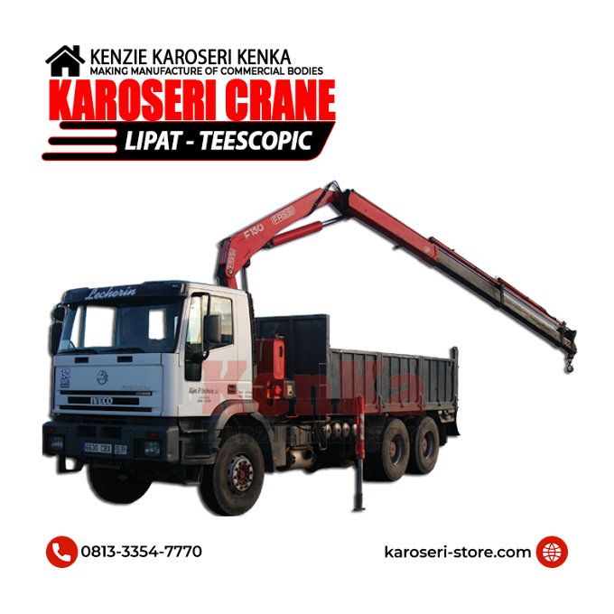 Info Penjual Karoseri Crane Lipat dan Telescopic Sumatera