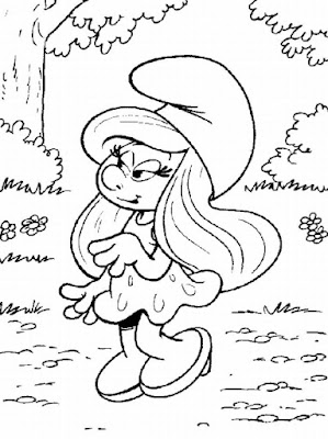 coloring pages of smurfs