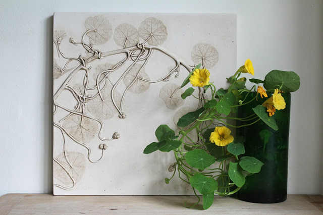 beautiful flower fossill artwork by Rachel Dein