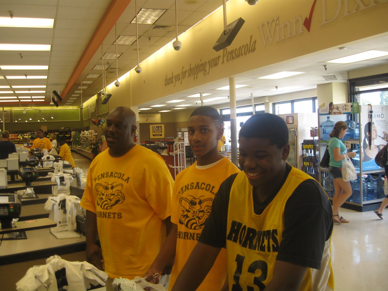 Bagging groceries at the 9 Mile Road Winn Dixie