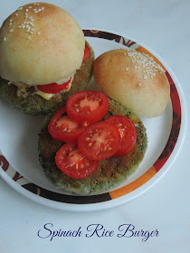 Spinach rice burger, Spinach Patty Burger.jpg