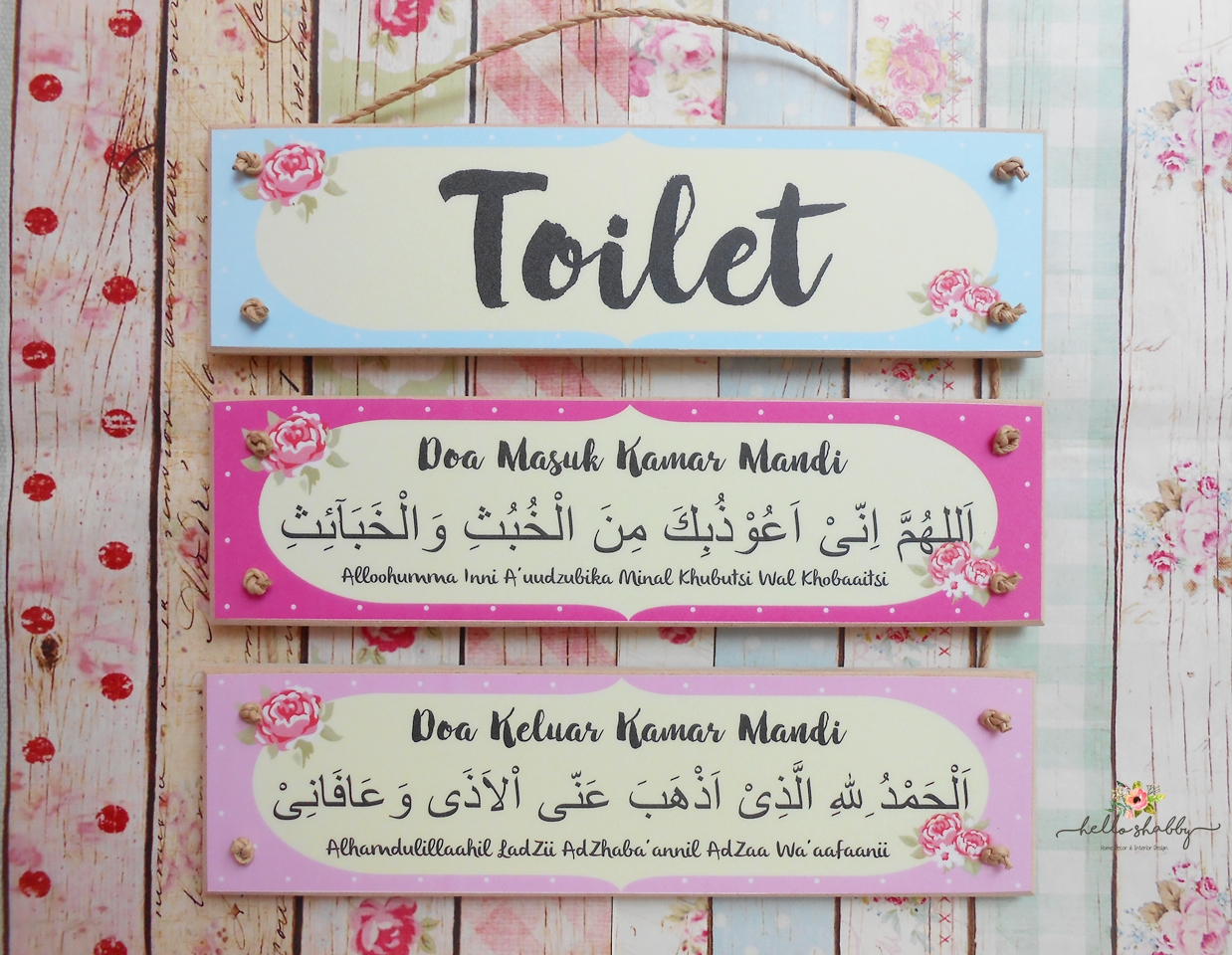 Wall Decor Shabby Chic Doa Masuk Kamar  Mandi  Hello 