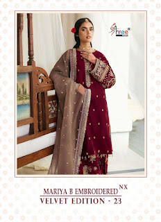 SHREE FABS MARIA B VELVET EDITION 23 NX Pakistani SUits wholesaler