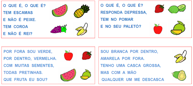 Atividade de Ciências - Os alimentos - 1º Ano do Fundamental