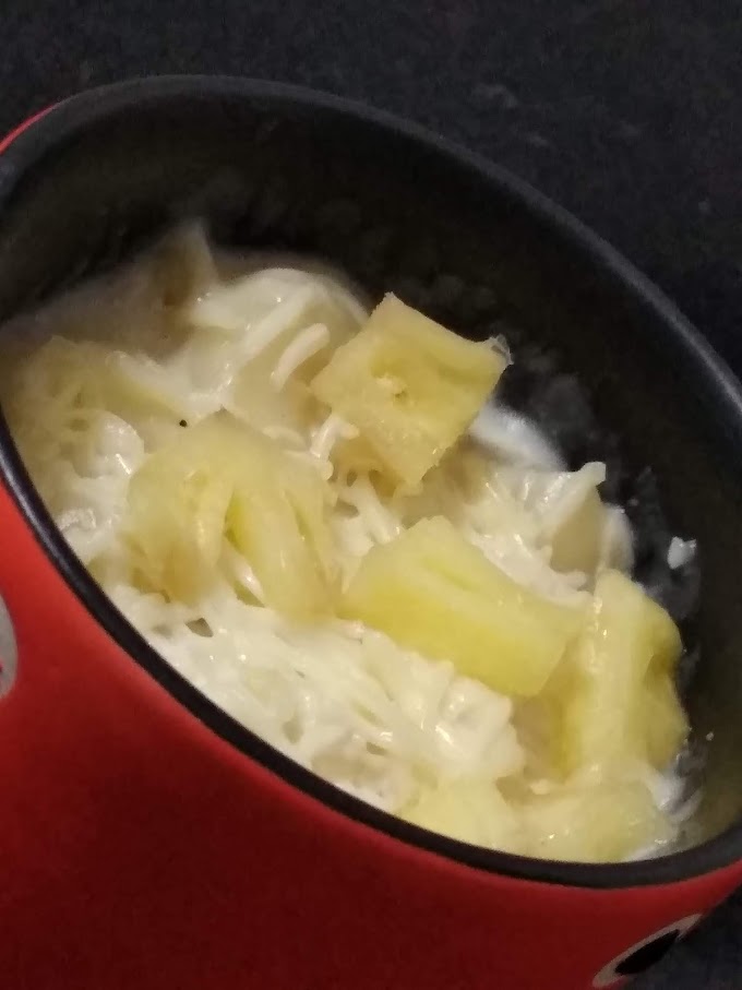 Creamy Mug Macaroni with Pineapple Recipe - How to make Creamy Mug Macaroni with Pineapple Microwave