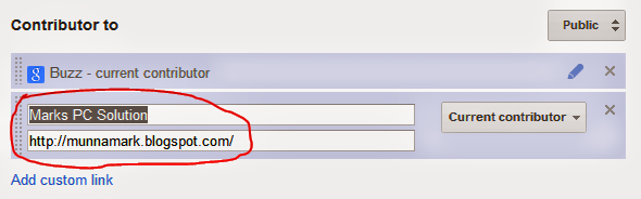 Editing Contribution Links in Google+ Profile