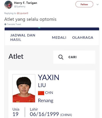 20 Plesetan Nama Atlet Asian Games 2018 yang Kocaknya Receh Parah