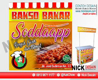 Contoh Desain Spanduk Booth Stand Burger Dewi Bakso Bakar | Percetakan Tanjungbalai