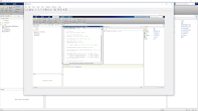 MATLAB with a figure window showing the screenshot of the current screen