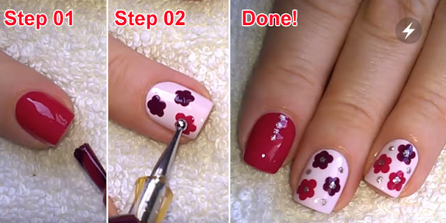 How To Apply Easy Flower Nail Art With Dotting Tools