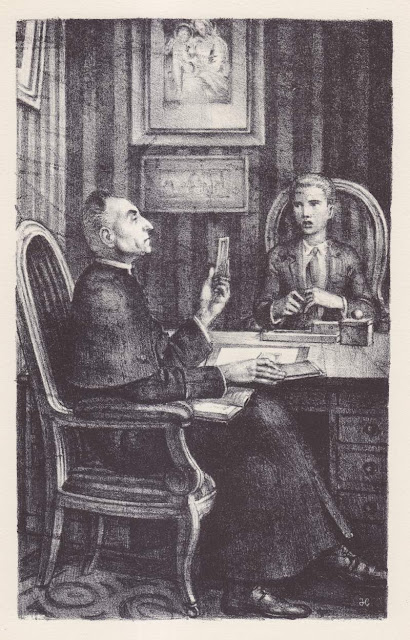 Volume I : Georges in the office of the Superior Gaston Goor (French, 1902-1977) Les Amitiés Particulières by Roger Peyrefitte Paris : Flammarion, 1953