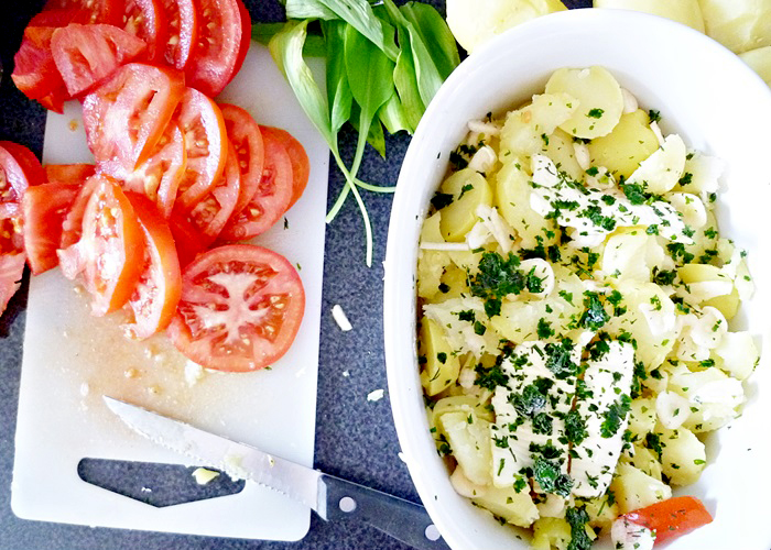 Kartoffelgratin mit Bärlauch