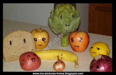 Funny Fruit and Vegetable Faces