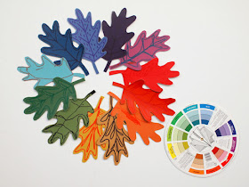 Easy Kids Fall Art Activity-  Make a color wheel inspired fall wreath, using paint chips!