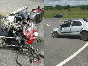 Mototaxista morre e mulher fica ferida em dois acidentes nas rodovias da Paraíba