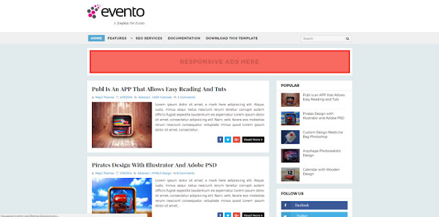 evento event blogger template