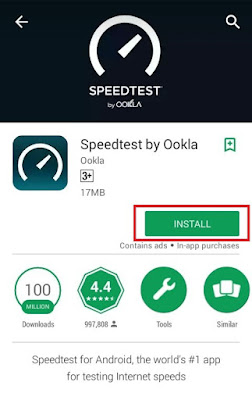 Download speedtest di Play Store