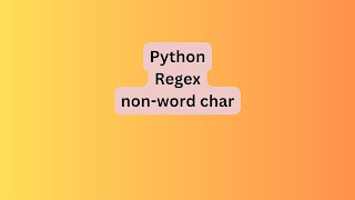 regex non-word character