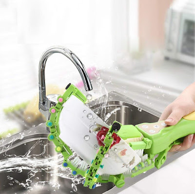 This Unique Gadget Is A Robotic Arm That Automatically Cleans The Dishes