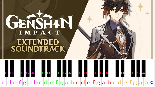 Rex Incognito / Zhongli's Theme (Genshin Impact: The Stellar Moment) Piano / Keyboard Easy Letter Notes for Beginners