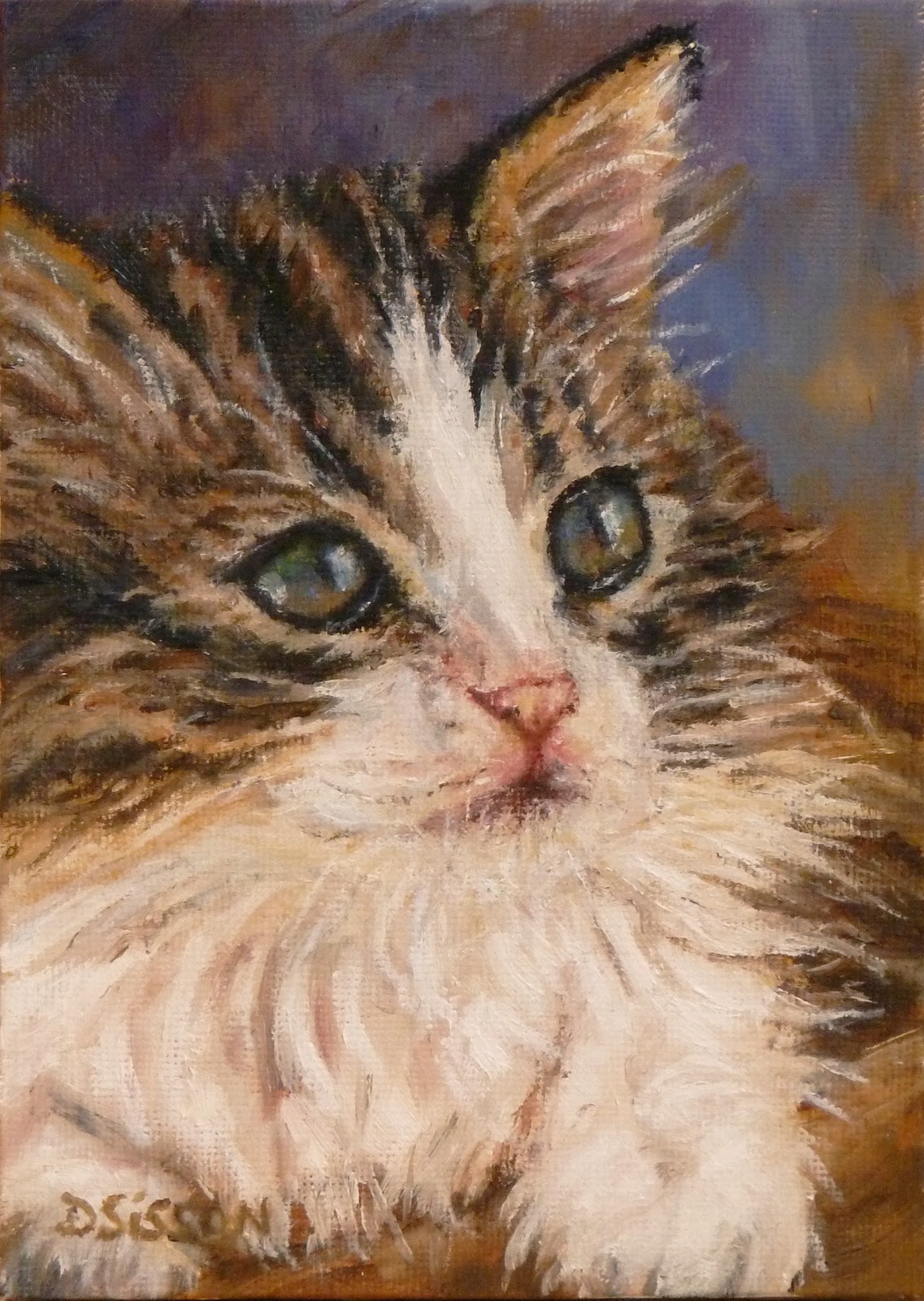 Download Daily Painting Projects: Tabby Kitten Oil Painting Pet ...