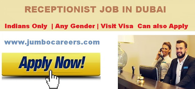  Male Receptionist job. Receptionist job Salary in Dubai 2018.