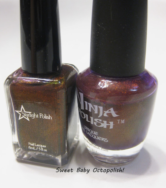 Starlight Polish Phoenix Feathers and Ninja Polish Divinity