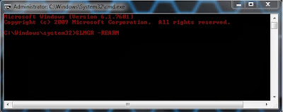 Command Prompt SLMGR -REARM