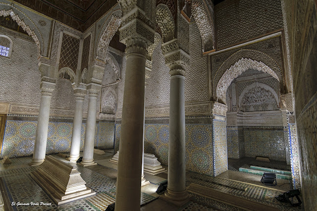 Tumbas Saadies, Cámara de las Doce Columnas y Cámara de los Tres Nichos - Marrakech, por El Guisante Verde Project