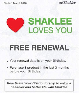 Renewal Ahli Shaklee dengan mudah!