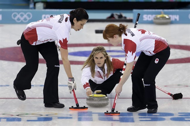 mặt sân môn thể thao Curling được làm từ đá granite