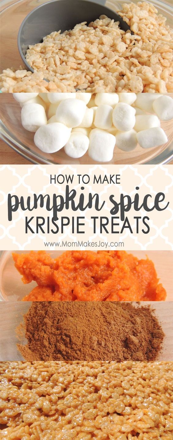 A simple and tasty treat, these Pumpkin Spice Krispie Treats are a festive fall dessert the whole family will love and they're done in just 10 minutes! | Fall dessert | Fall treat | Mom Makes Joy