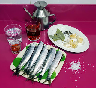 Ingredientes Sardinas en escabeche